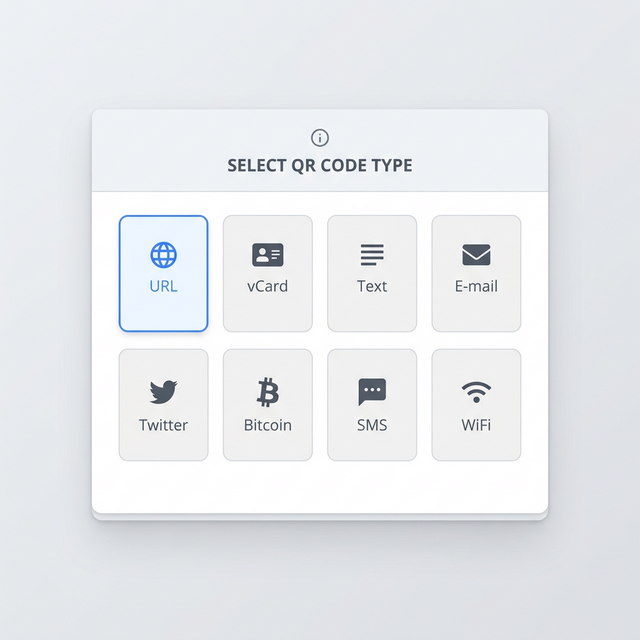 Select QR code type